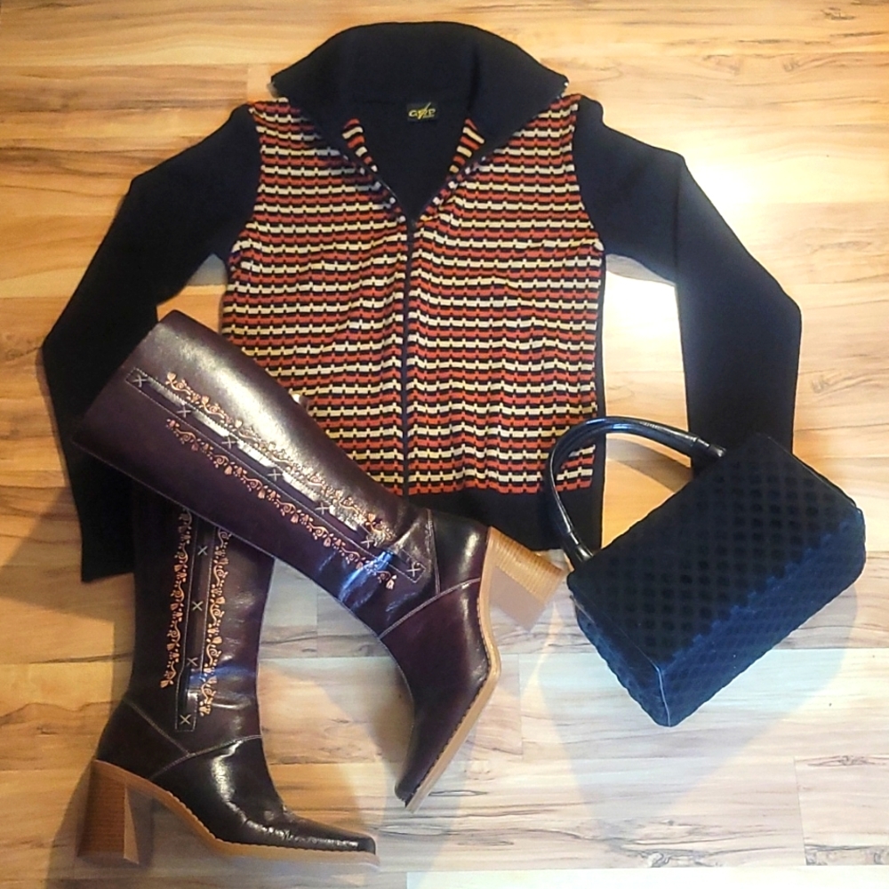 Vintage 90s Y2k GRP Italian 60s Style Zip Mens Sweater Unisex S